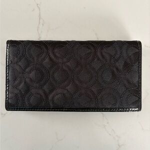 Coach Black Checkbook Holder